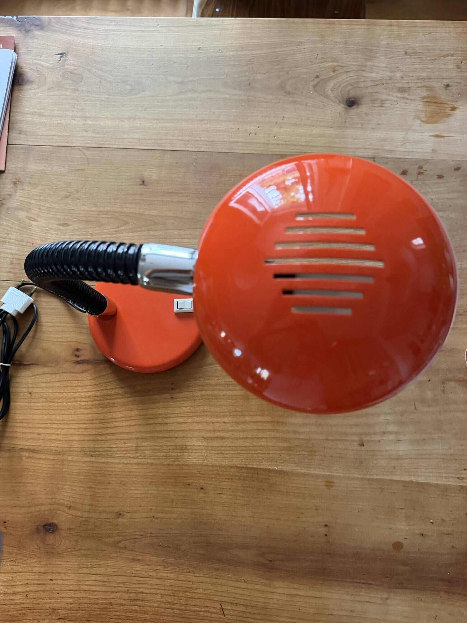 Space Age orange desk lamp – 1970s