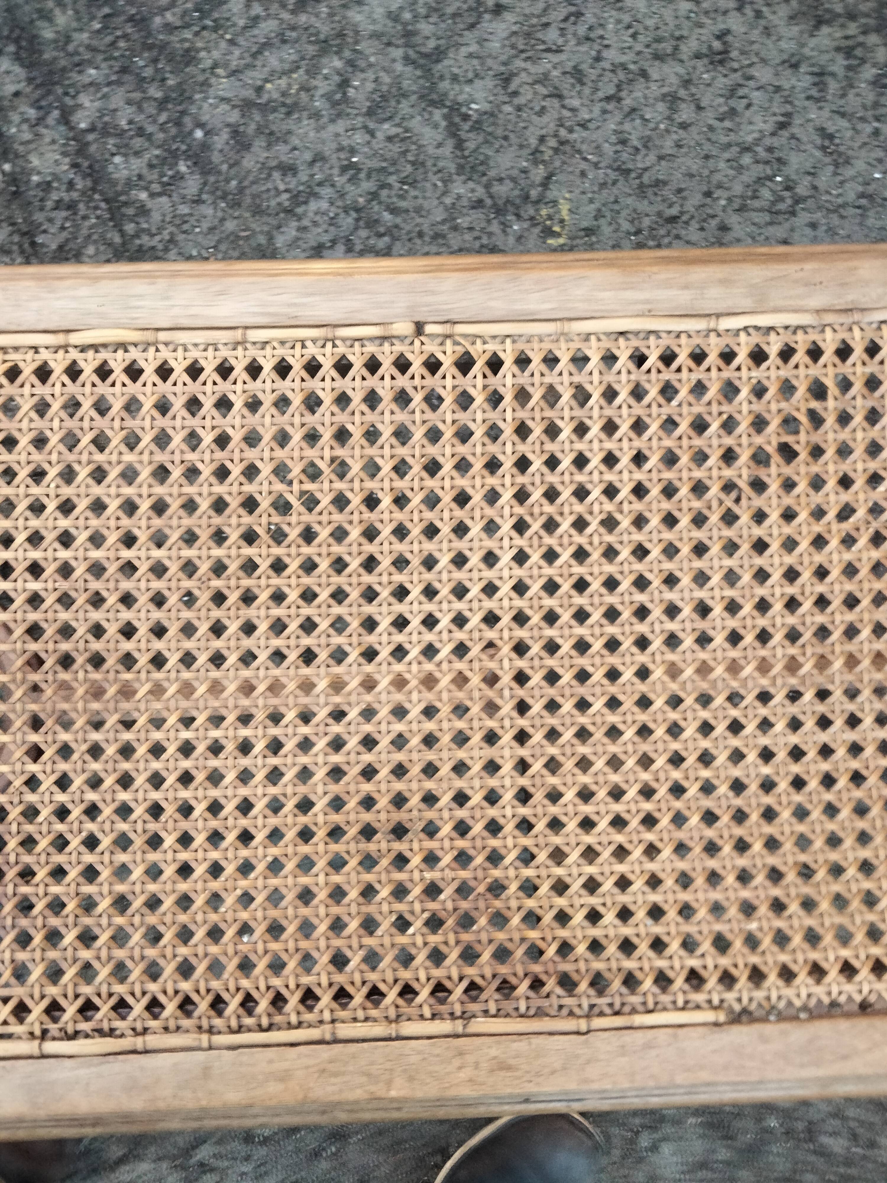 Old piano bench cannée style Louis XVl