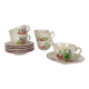 Set of 6 coffee cups with saucers model Réverbère by KG Lunéville.