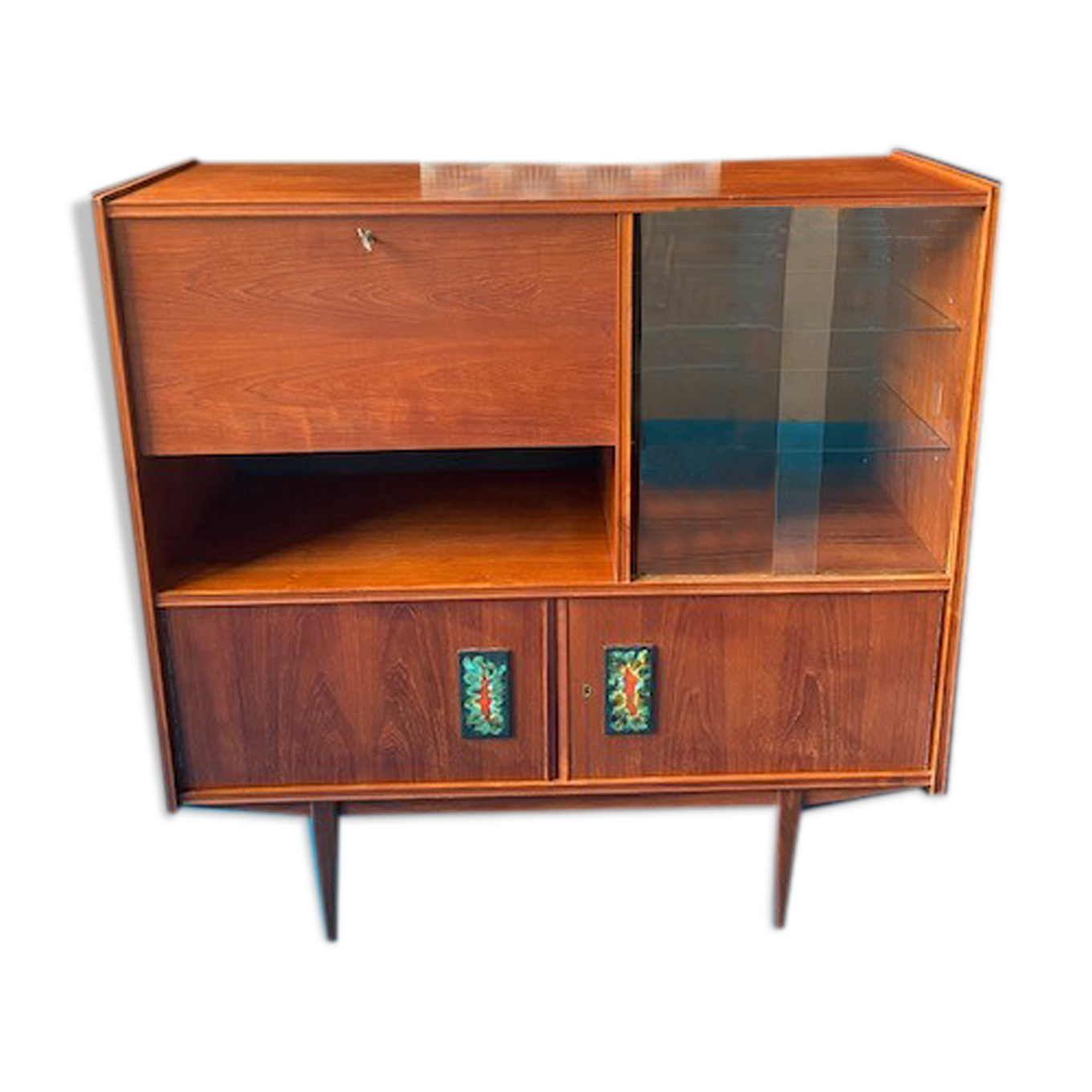 Meuble bar teck scandinave 1960 | Selency meuble teck scandinave
