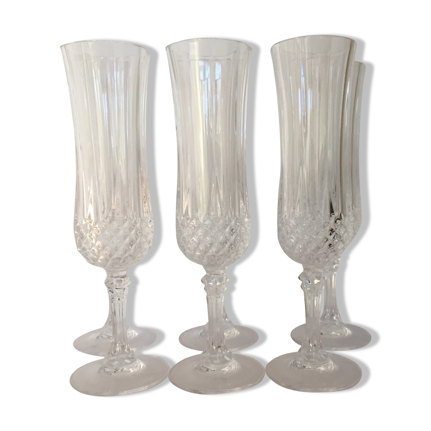 Set of 6 Crystal flutes
