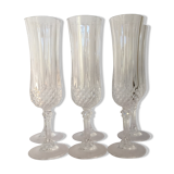 Set of 6 Crystal flutes