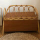 Vintage rattan storage bench for children, 1960s