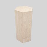 Vintage Travertine Pedestal, 1980s.