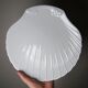 3 vintage flat plates with scallop shells, fine porcelain from Limoges.