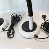 Pair of identical desk or bedside lamps 1970