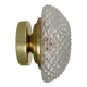 Vintage globe wall or ceiling light in diamond-point glass