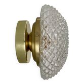 Vintage globe wall or ceiling light in diamond-point glass