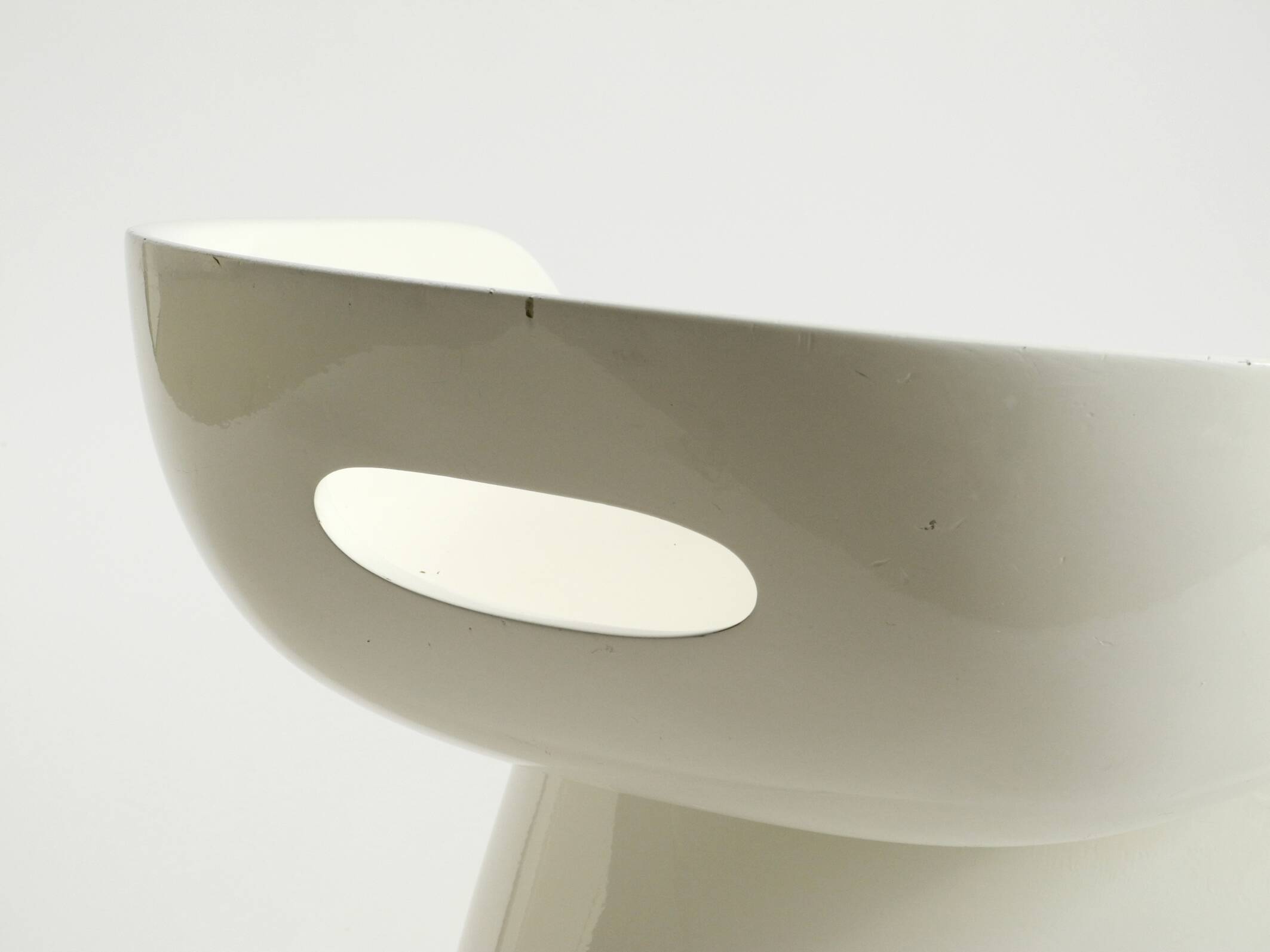 White stool by Winfried Staeb from the 1970s for the Form + Life Collection