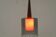 Danish glass and teak pendant 1958