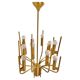 Brass chandelier, Italy 1950s