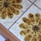 Vintage TV unit wood ceramic 1970s