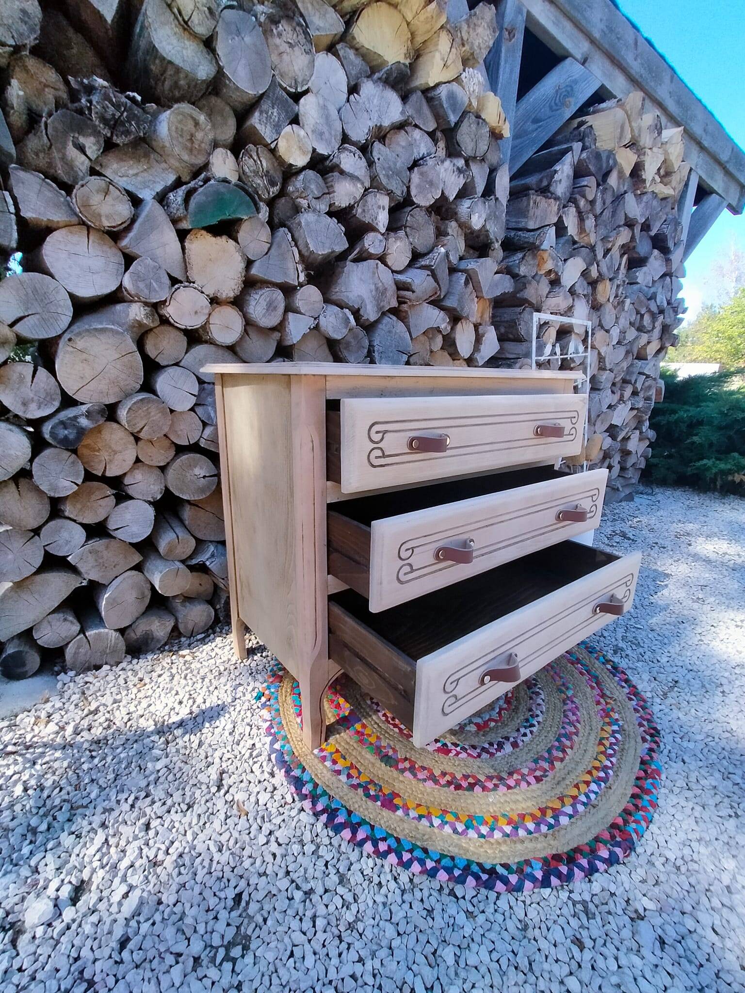 renovated wooden chest of drawers