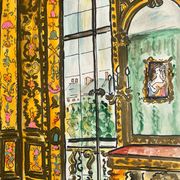 Painted interior scene