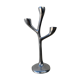 Bougeoir organique en aluminium brossé, 3 branches, 1970