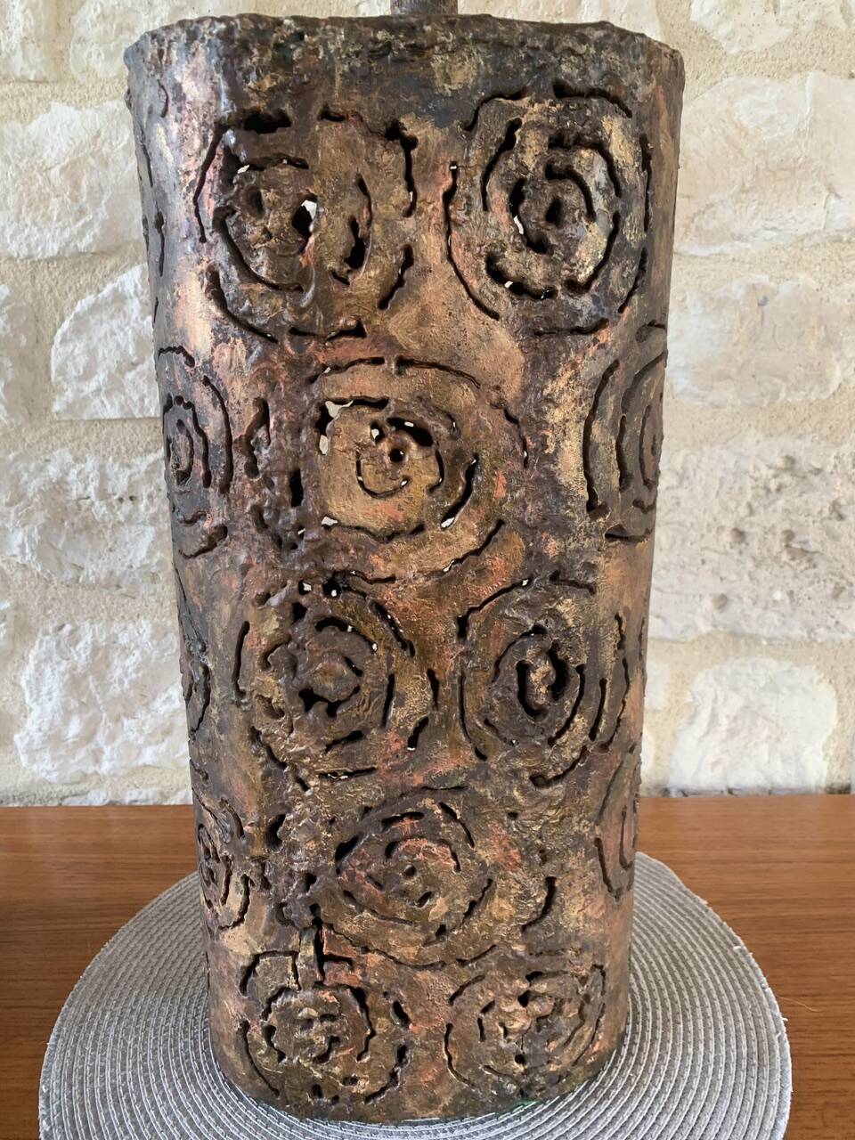 Pair of Brutalist table lamps by Irv Bramberg, 1960s