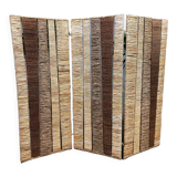 Vintage rope rattan room divider 'Nature'