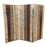 Vintage rope rattan room divider 'Nature'