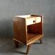 Light wooden bedside table from the 50s