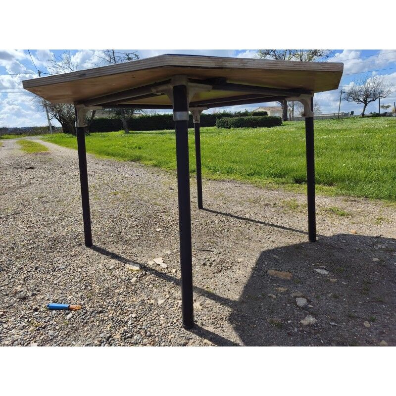Vintage octagonal communal table
