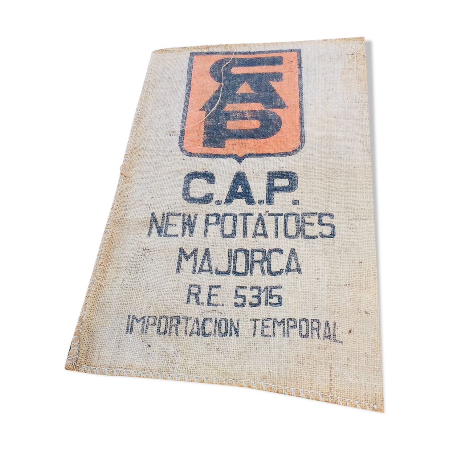 Old bags made of Mallorca burlap