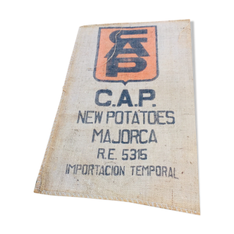Old bags made of Mallorca burlap
