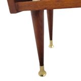 Vintage bedside table with golden pencil legs