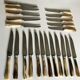 Lot of 24 horn handle knives circa 1900