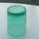 8 glasses in green glass with whisky, aperitif or water vintage 1970