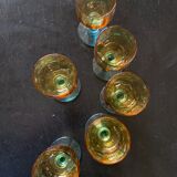 7 glasses of crystal liquor from Portieux Model Georges Sand No crack or Gin