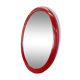Miroir vintage de l'ère spatiale en rouge orange