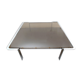 Table basse en métal chromé 1970
