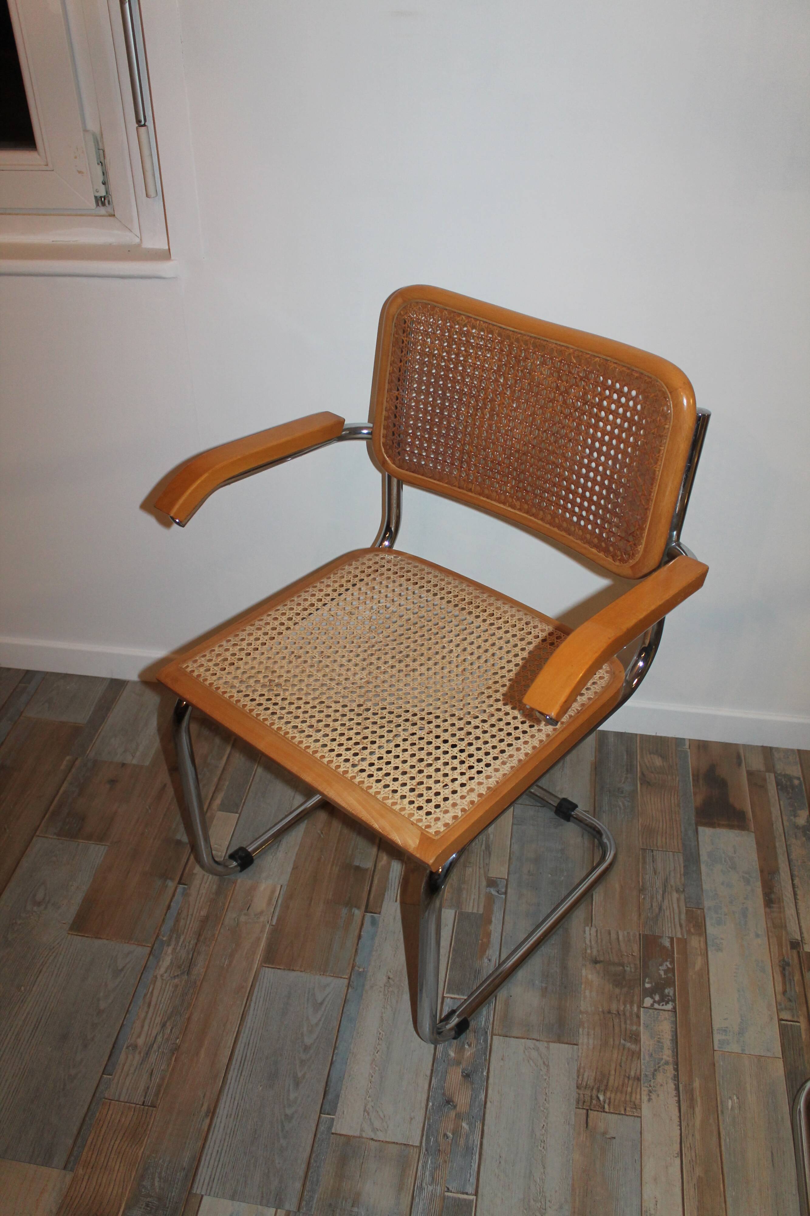 Lot 8 cesca B64 armchairs by Marcel Breuer