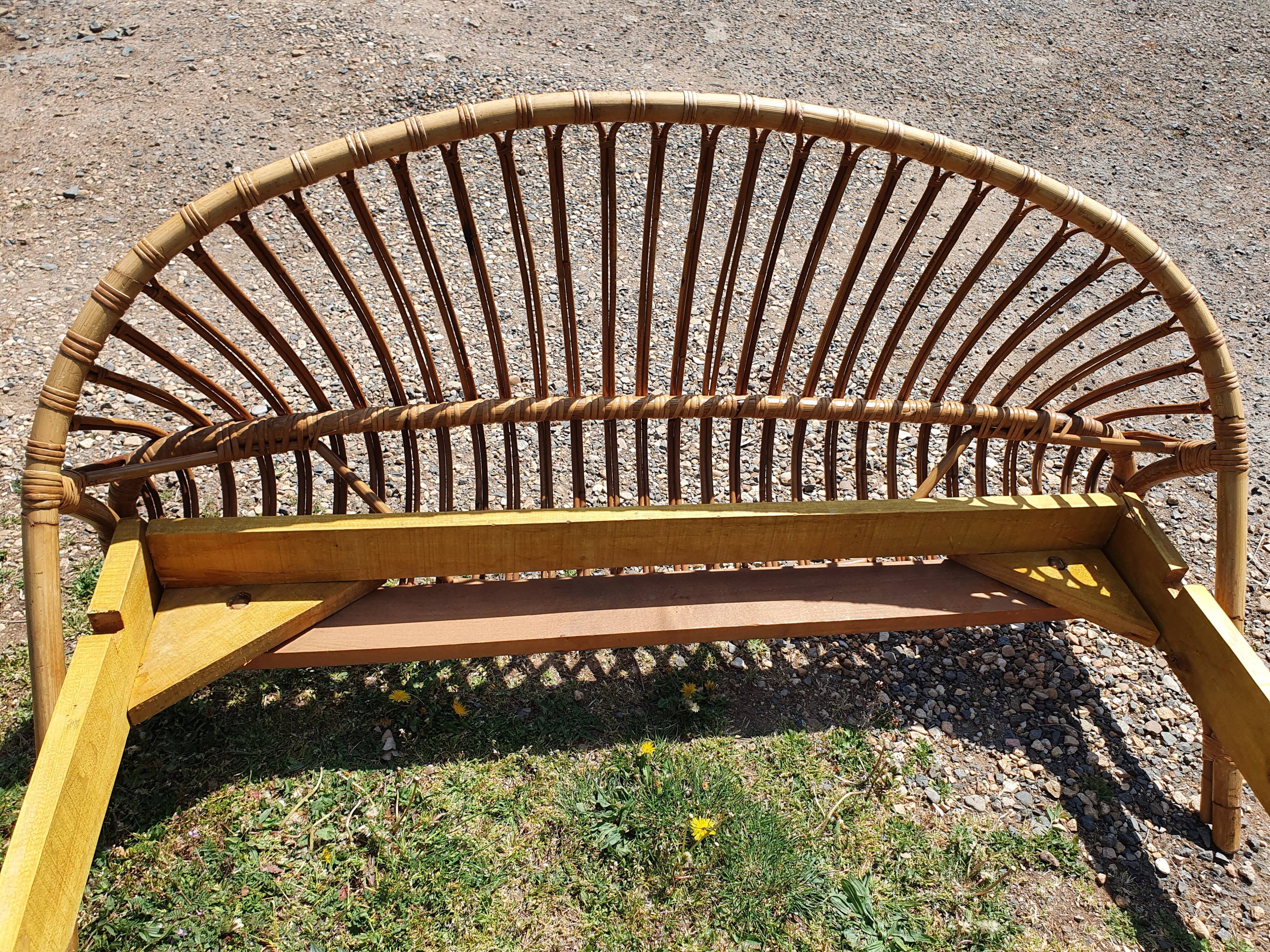 Rattan bed 110x180 cm