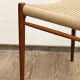 Mid-Century Model 75 Chairs in Teak by Niels O. Møller for J.L. Moller, 1950, Set of 2