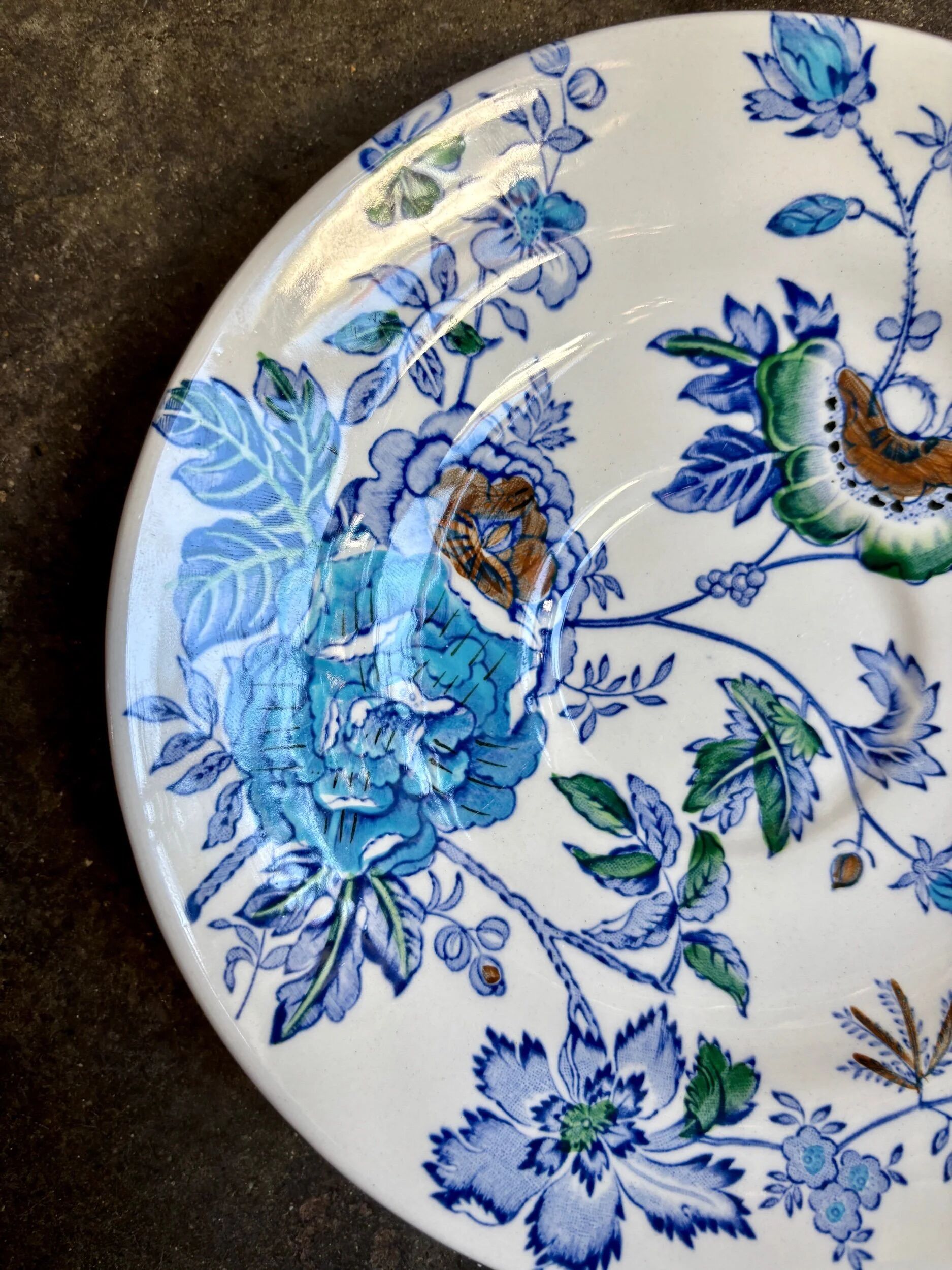 Mason's ironstone polychrome dish, "Belvedere" service - early 20th century