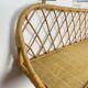 Pair of vintage rattan wall shelves 70s