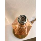 Set of Two Contemporary Italian Pink Glass Table Lamps With One