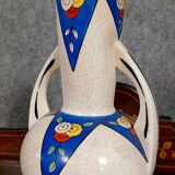 Large Art Deco period vase: Cracked ceramic print