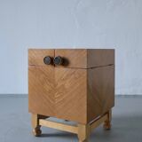 Mid-century oak bar cabinet side table, 1960s