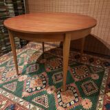 Scandinavian round extending table.