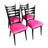 Vintage chairs 60'S Italy in wood and velvet