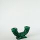 slip candle holder, Green, St Clément, 1960