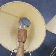 1960s Pair of Table Wooden Lamps , Czechoslovakia