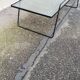 Table basse vintage fer forgé et verre