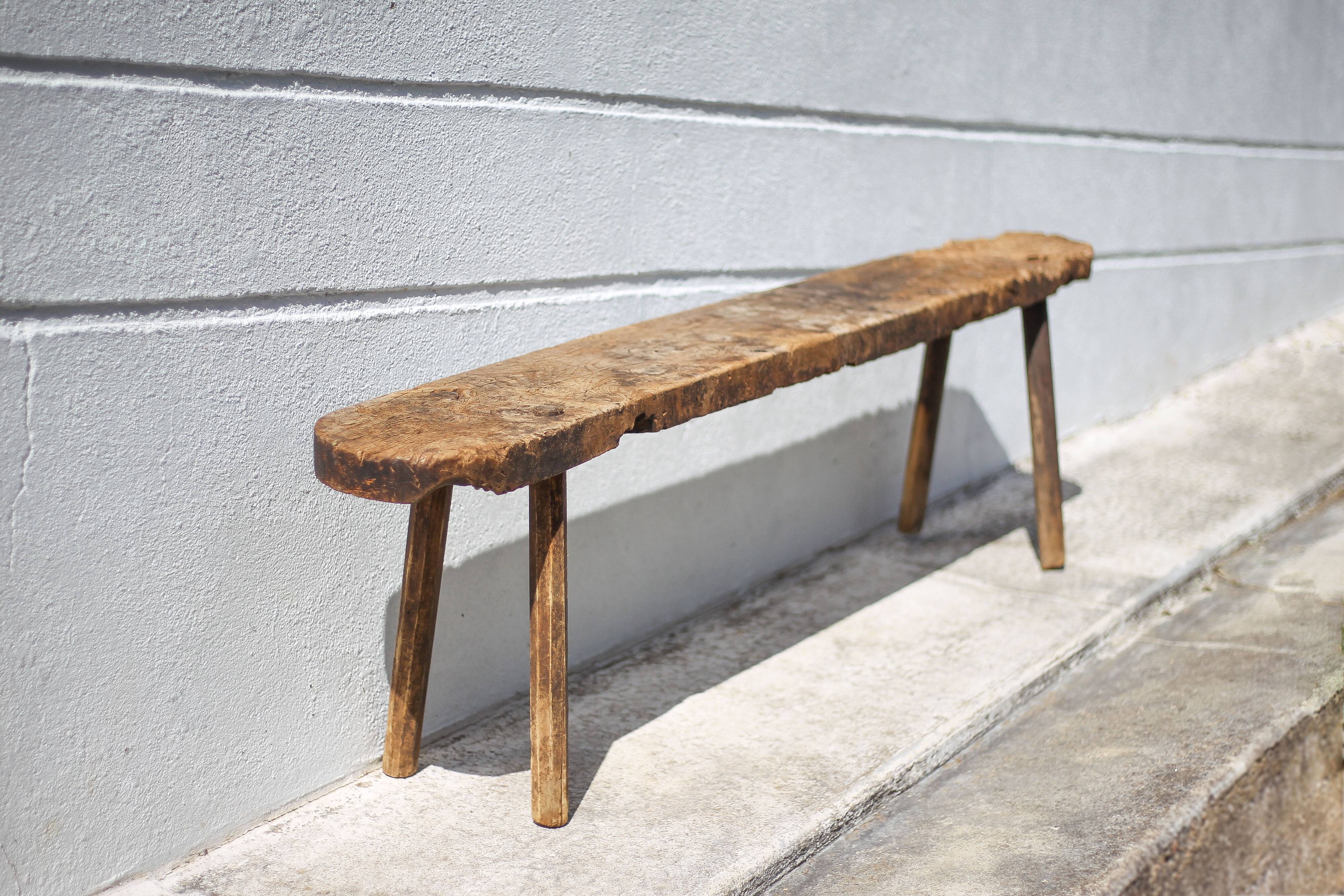 Old farm bench, vintage wooden bench, vintage bench