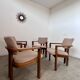 4 old armchairs Italian design chairs 70s vintage curved wood