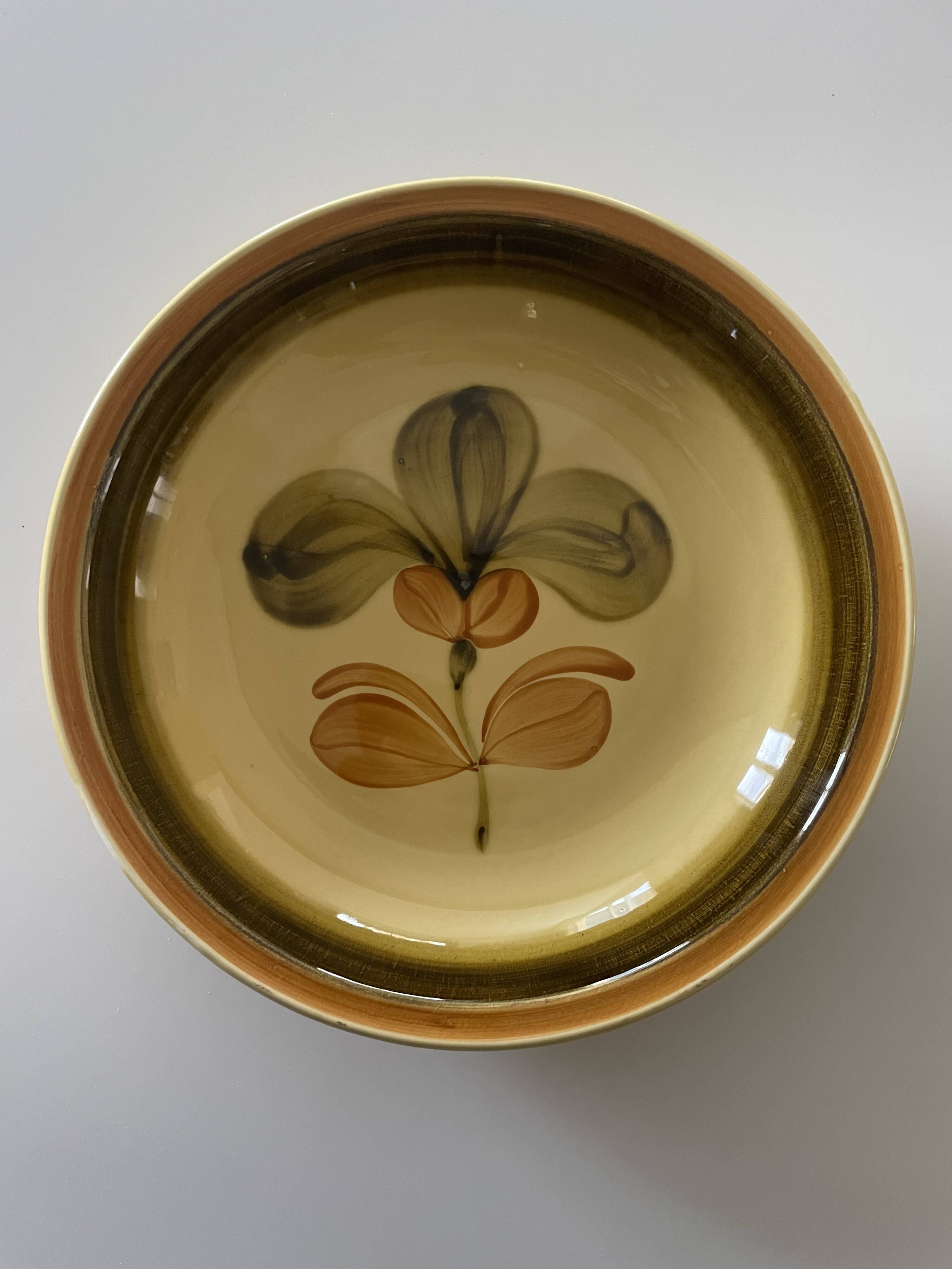 6 assiettes creuses en faïence de Gien France