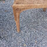 Rattan armchair and rattan coffee table from the 70s
