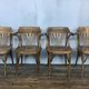 4 bistro armchairs in curved wood